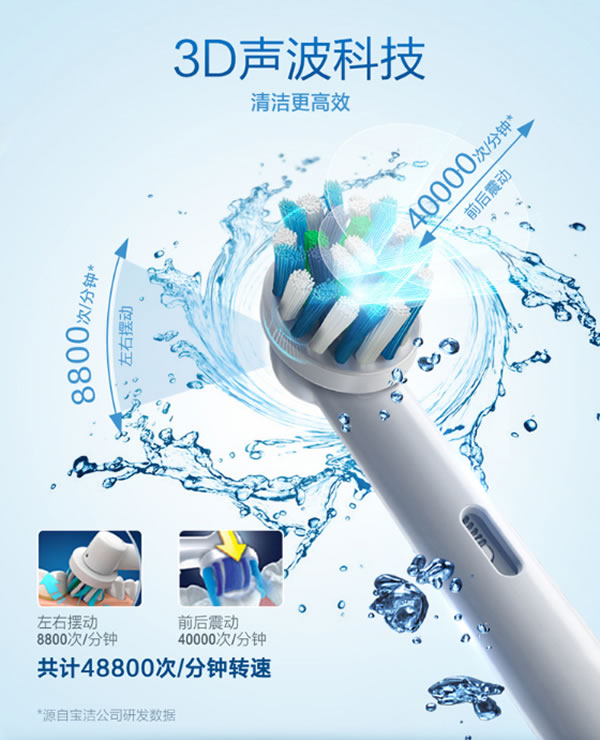 欧乐B P2000（蓝色）智能电动牙刷