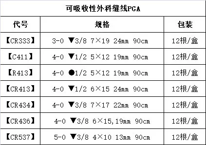 可吸收性外科缝线PGA.webp