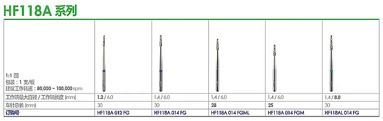 德国奥一  多功能微创拔牙车针HF118A .webp